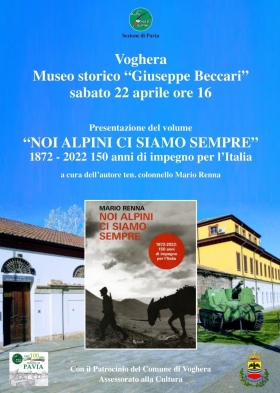 22 aprile - Presentazione Libro del centenario - Associazione Nazionale Alpini 