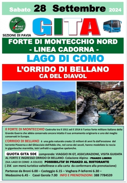 28 SETTEMBRE GITA FORTE DI MONTECCHIO NORD - Associazione Nazionale Alpini 