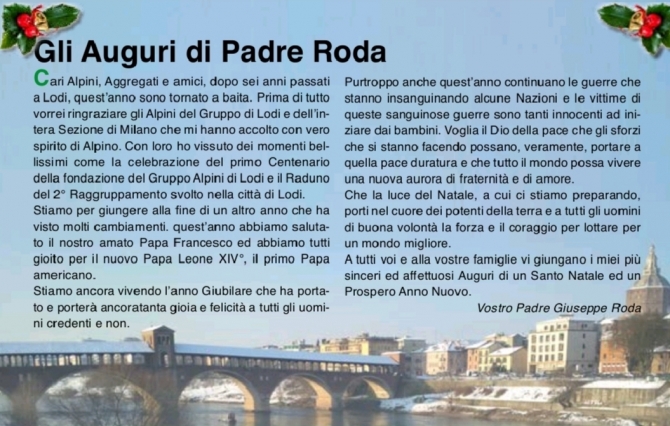 AUGURI DI BUONE FESTE - Associazione Nazionale Alpini